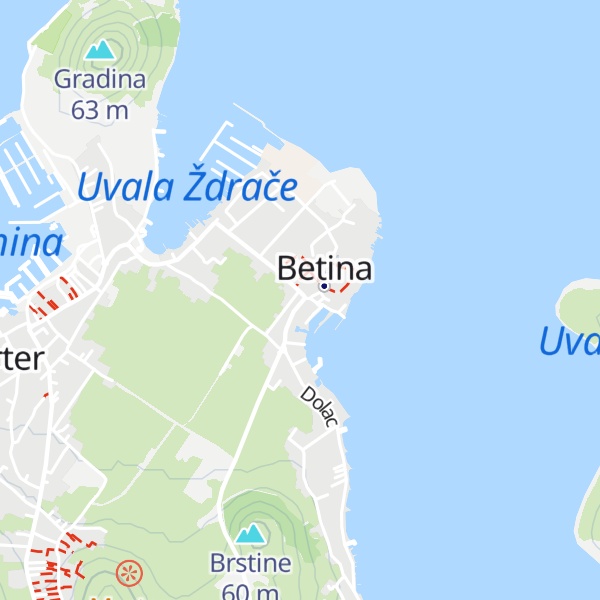 Map of Tourist Information Center Betina