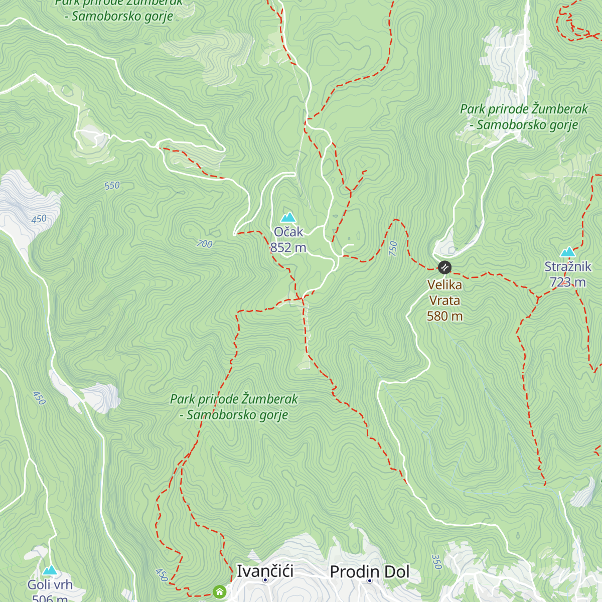 Planinarski dom Žitnica map
