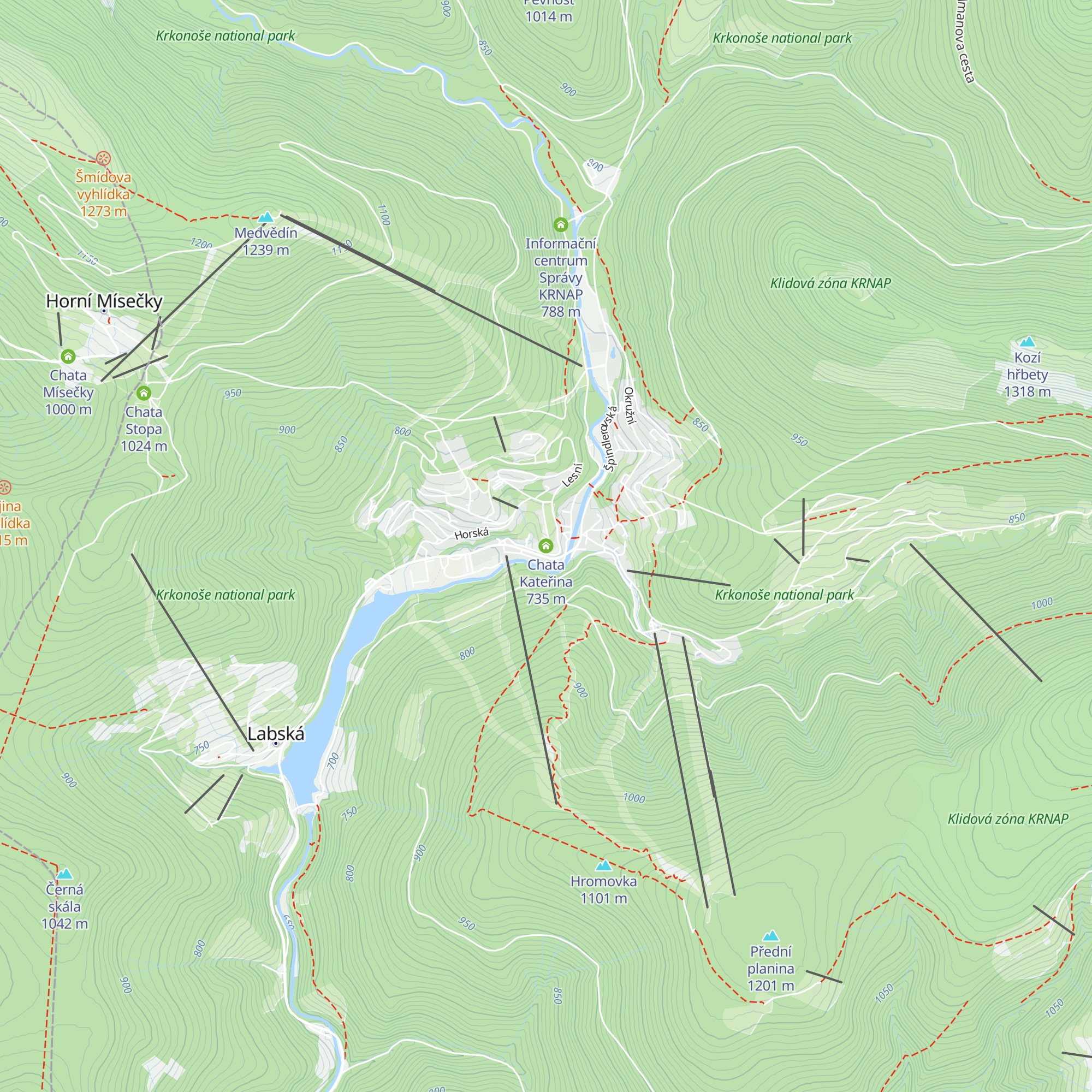 Chata Kateřina map
