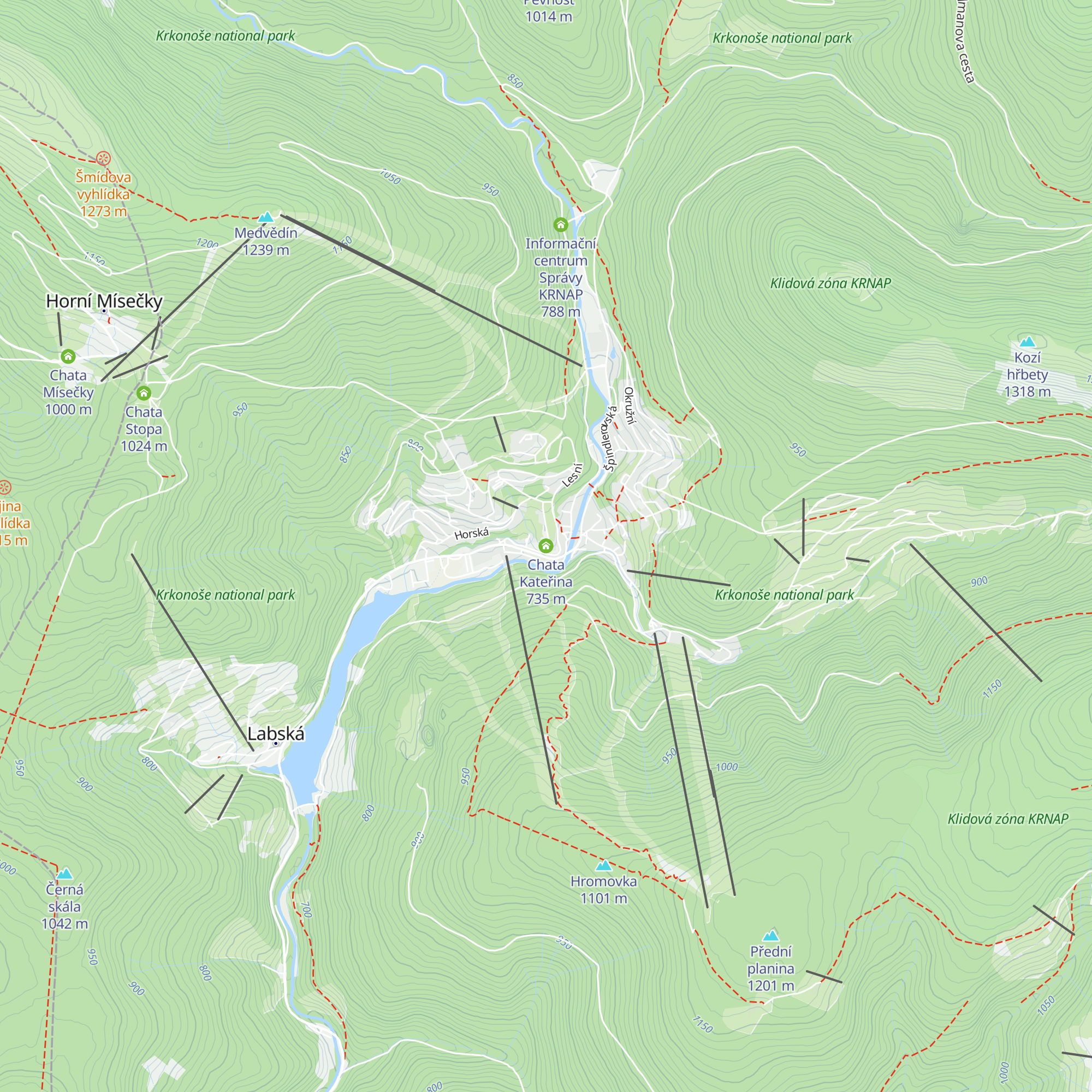 Chata Kateřina map