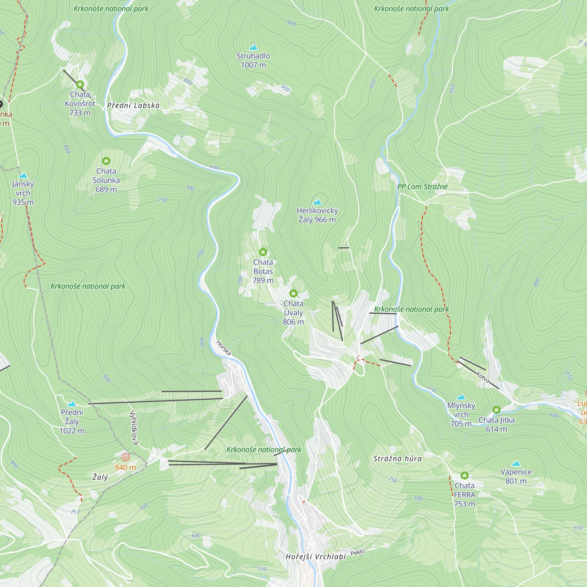 Chata Úvaly map
