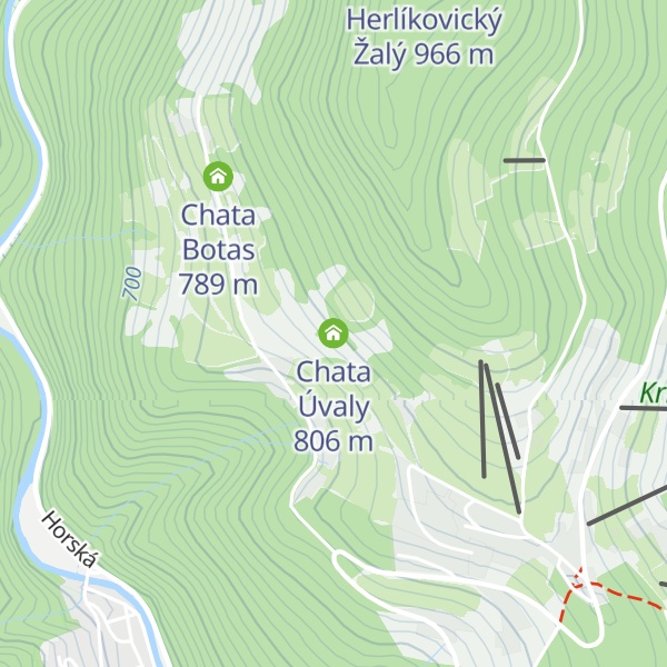 Map of Chata Úvaly