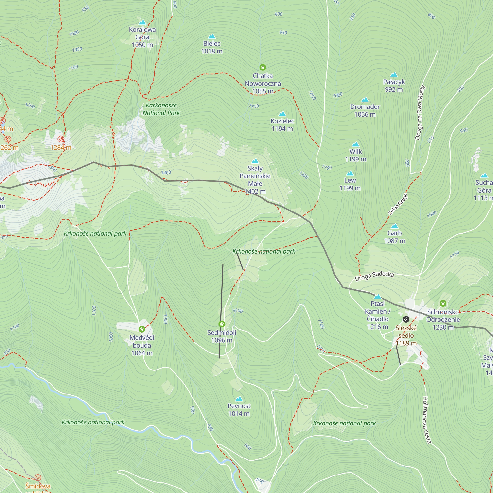 Dvořákova bouda map