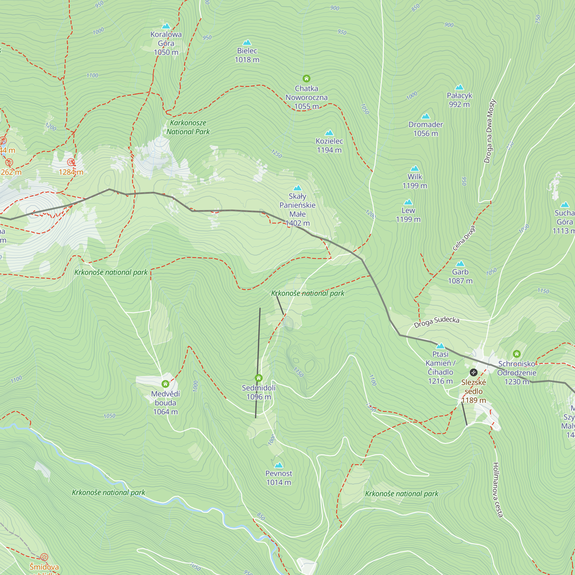Dvořákova bouda map