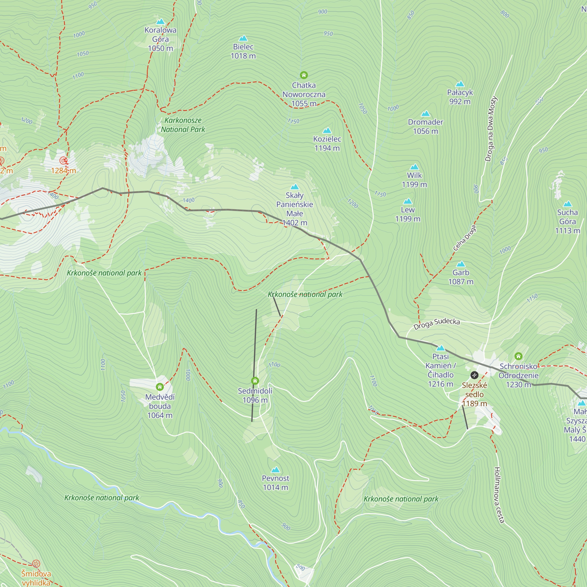 Moravská bouda map