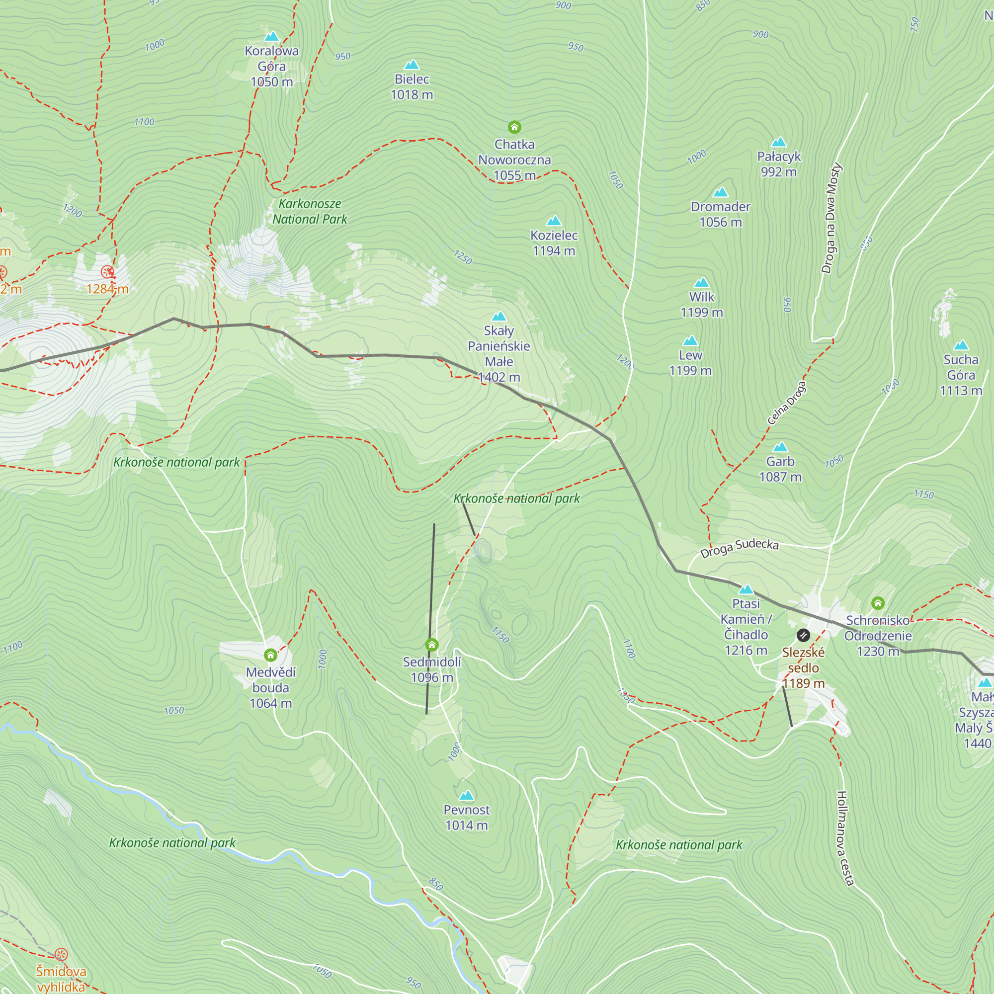 Moravská bouda map