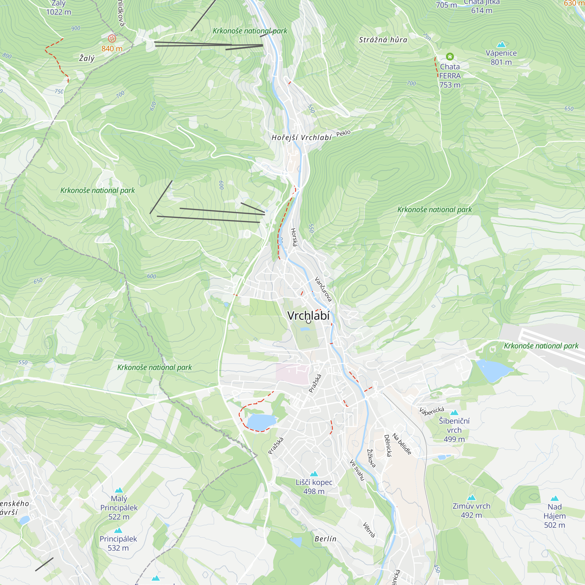 Informační středisko správy KRNAP map