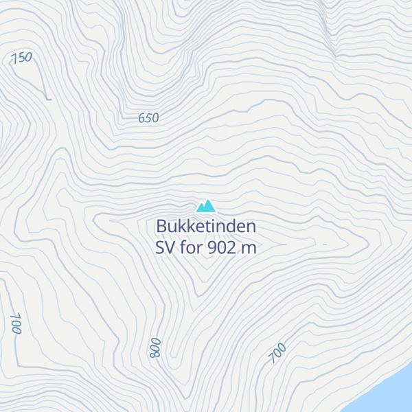 Map of Bukketinden SV for