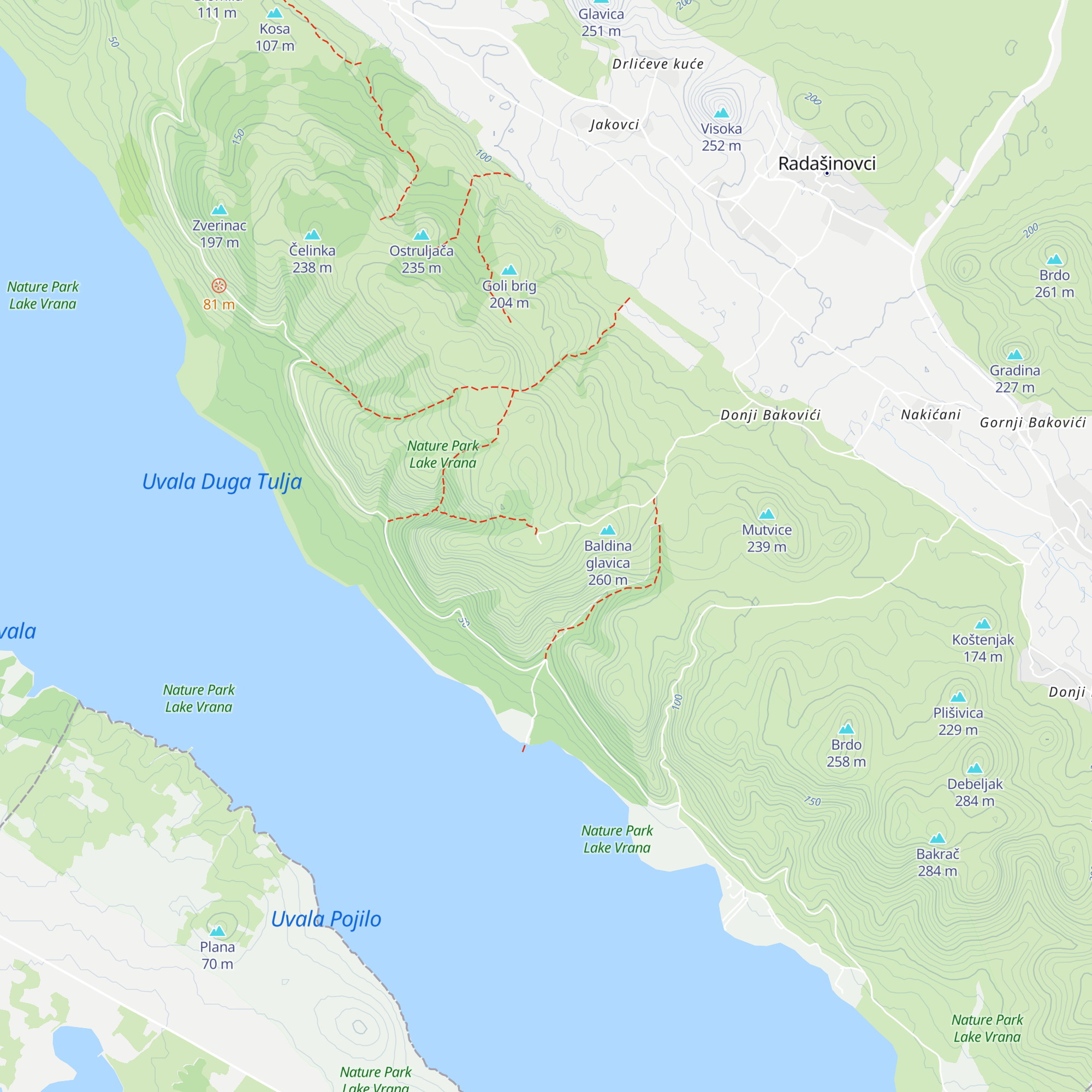 Kamenjak map