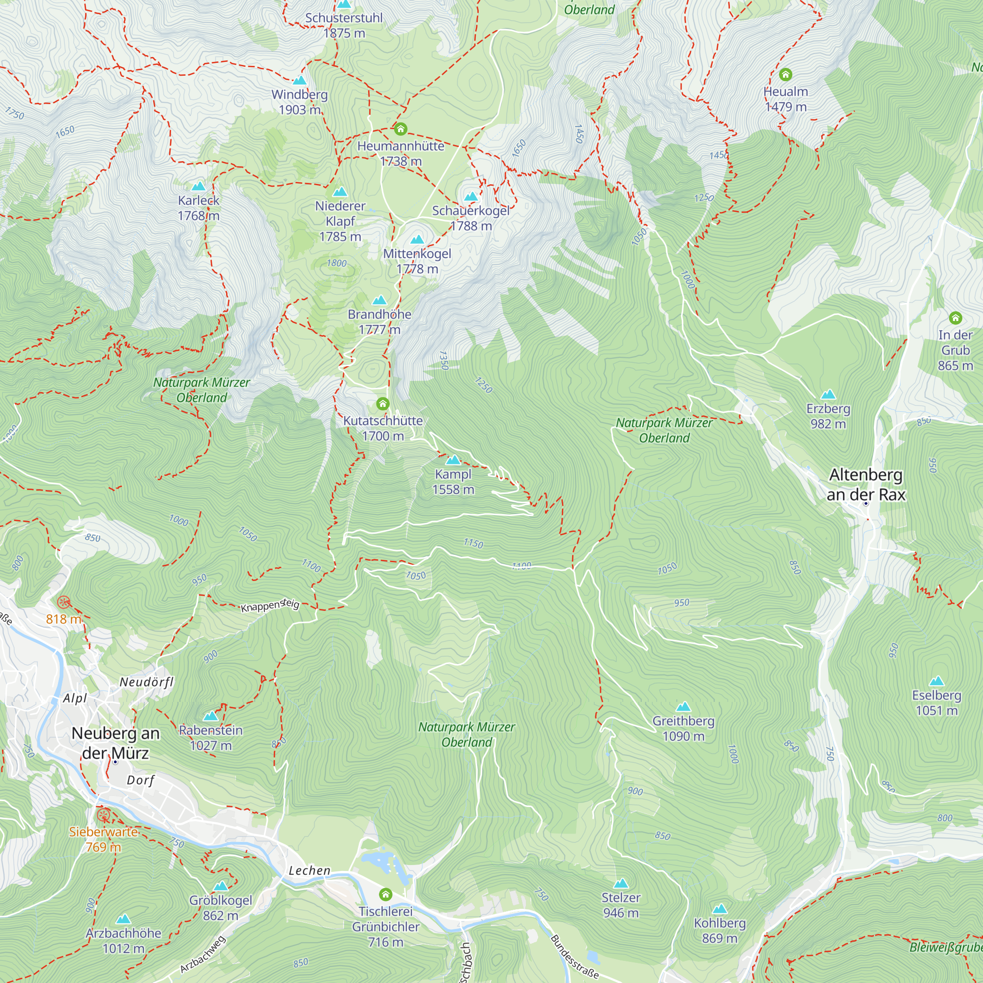 Jagahüttenraith map