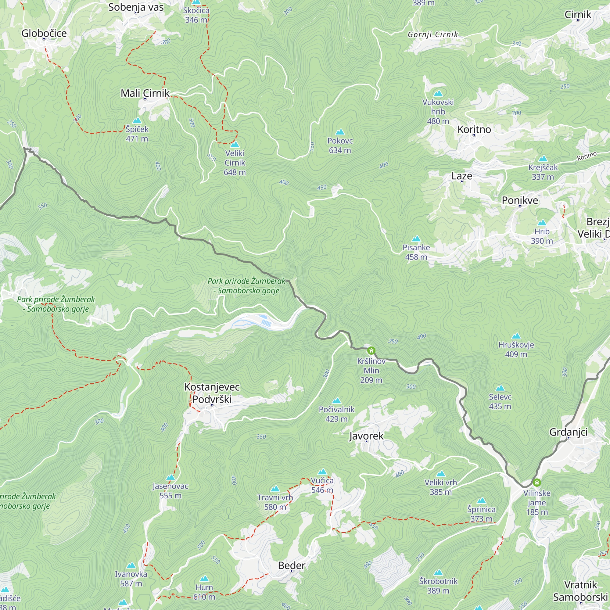 Gostiona Gabrovica map
