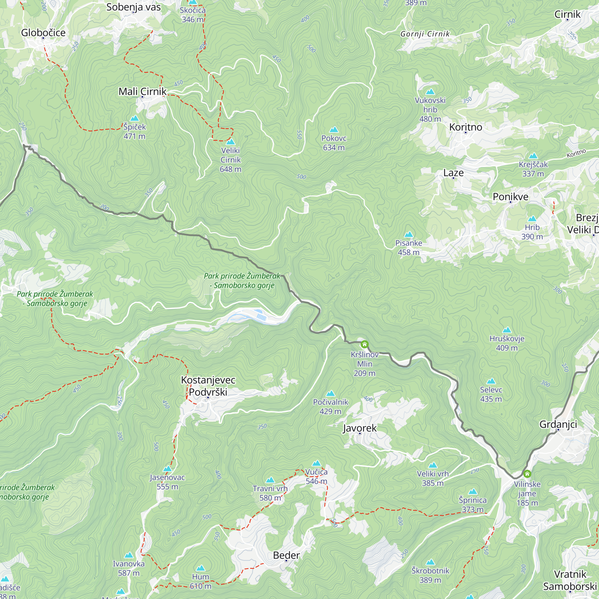Gostiona Gabrovica map