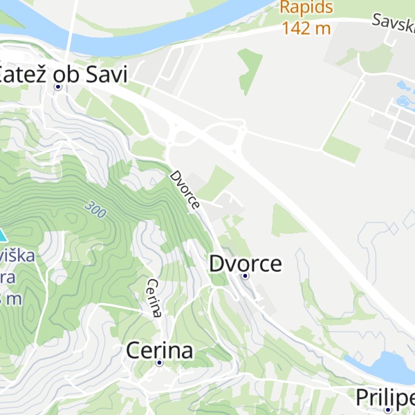 Map of Čateški Dvorec