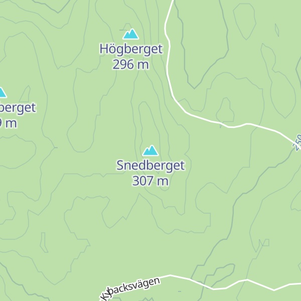 Map of Snedberget