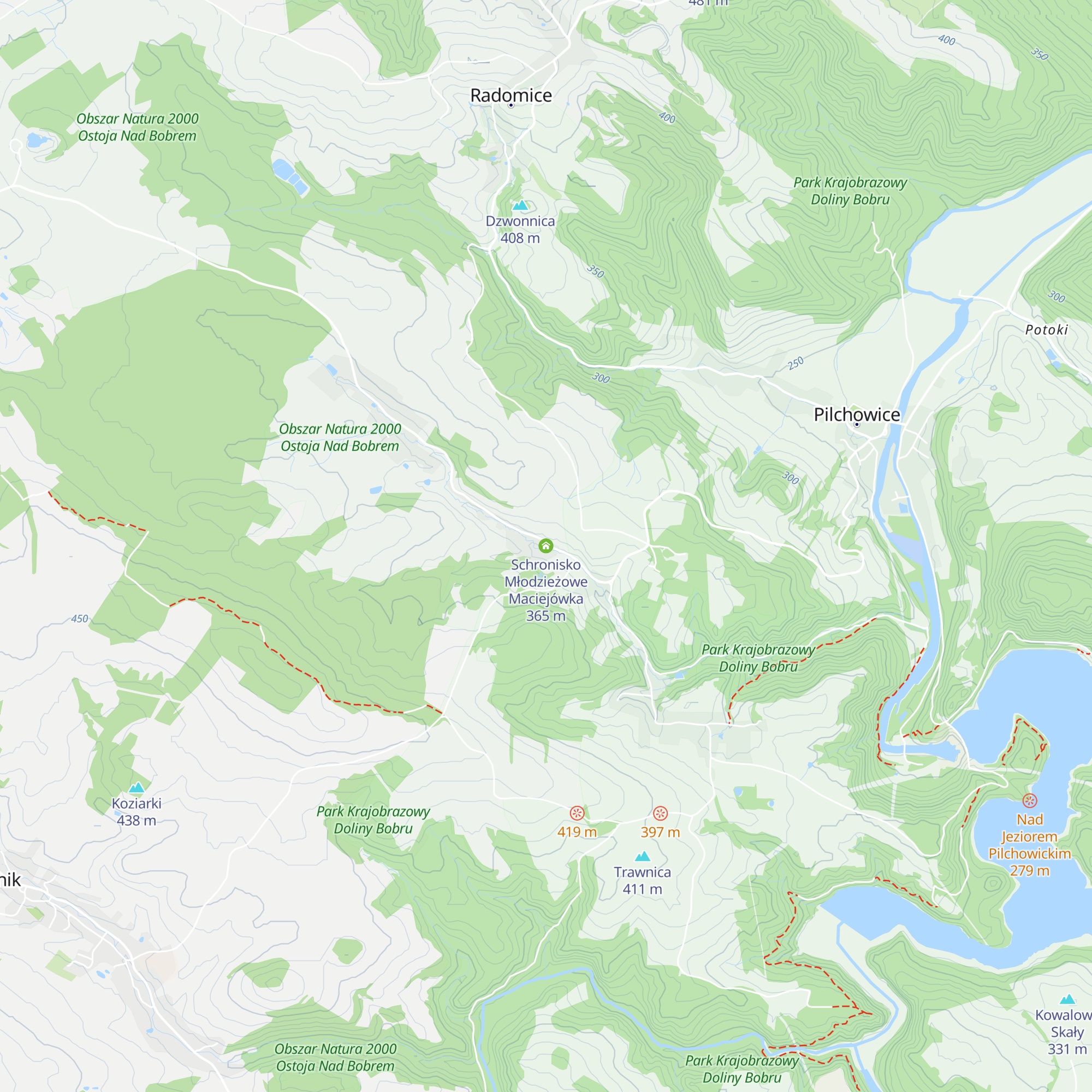 Schronisko Młodzieżowe Maciejówka map