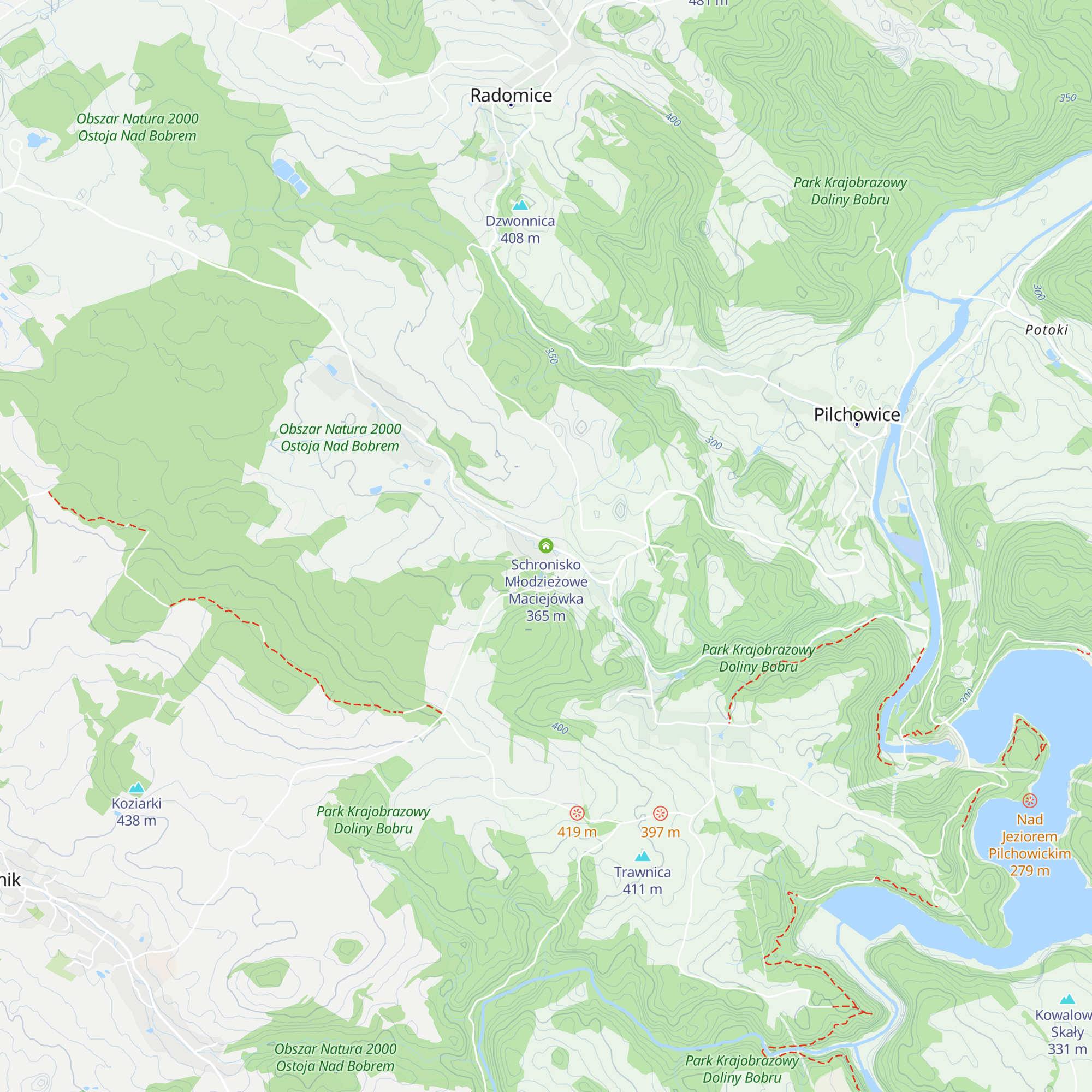 Schronisko Młodzieżowe Maciejówka map