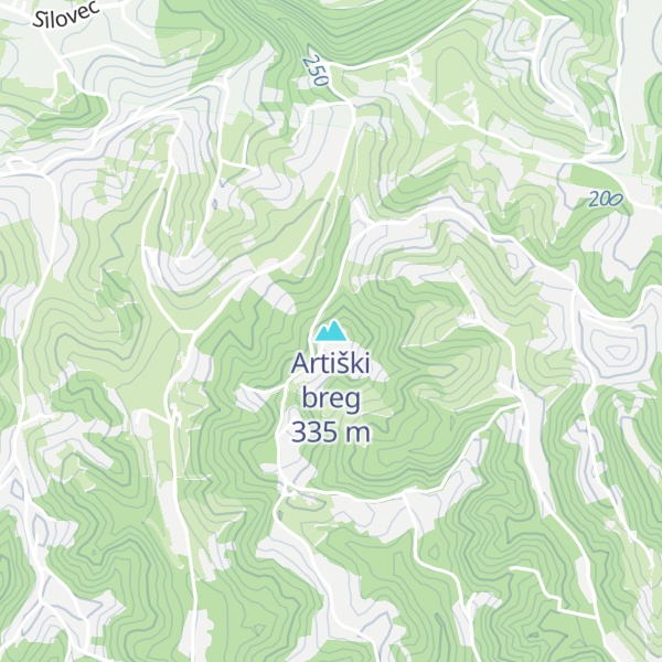 Map of Artiški breg