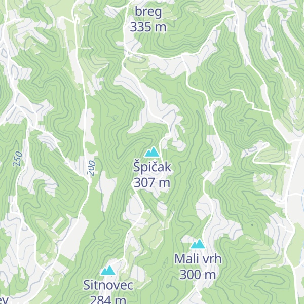 Map of Špičak