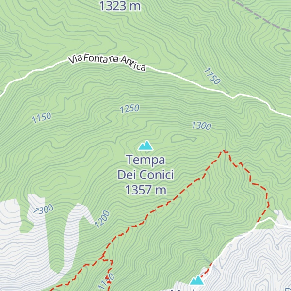 Map of Tempa Dei Conici