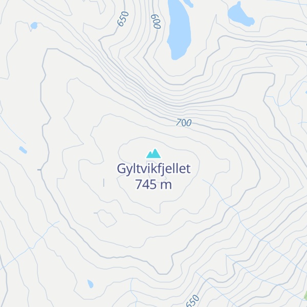 Map of Gyltvikfjellet