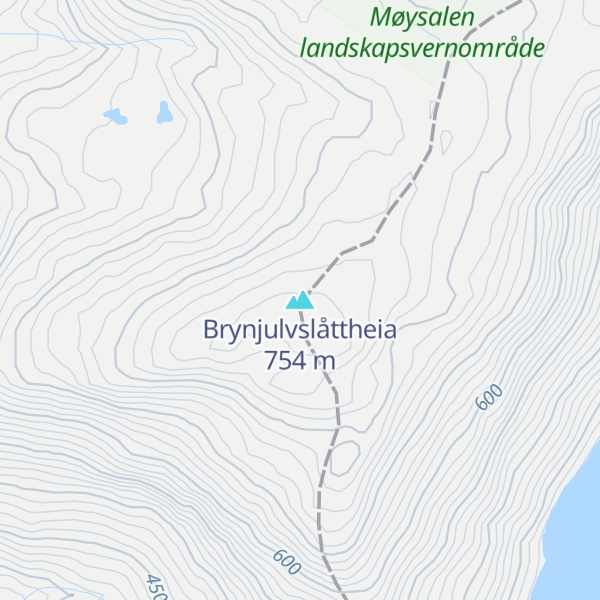 Map of Brynjulvslåttheia
