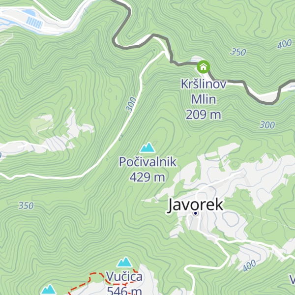 Map of Počivalnik