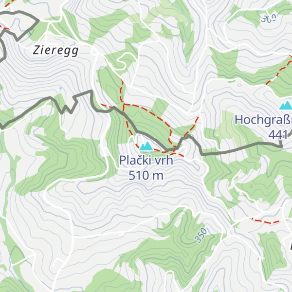 Map of Plački vrh