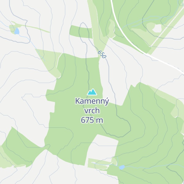 Map of Kamenný vrch