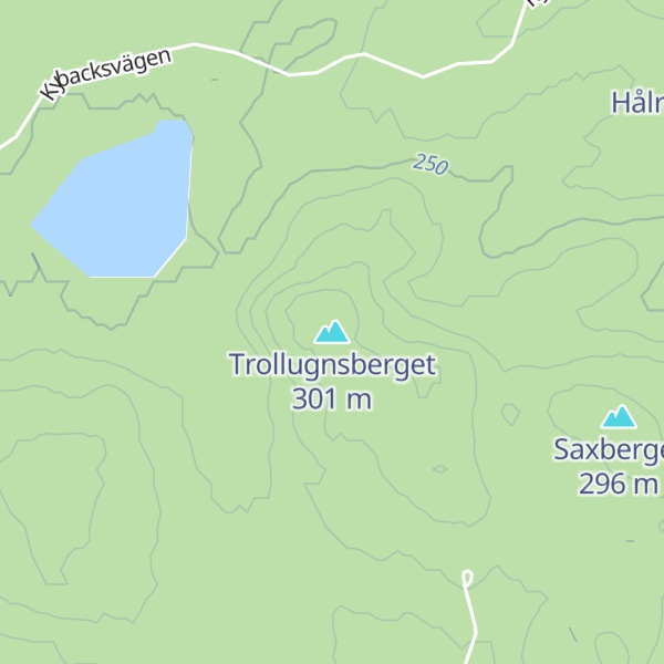 Map of Trollugnsberget