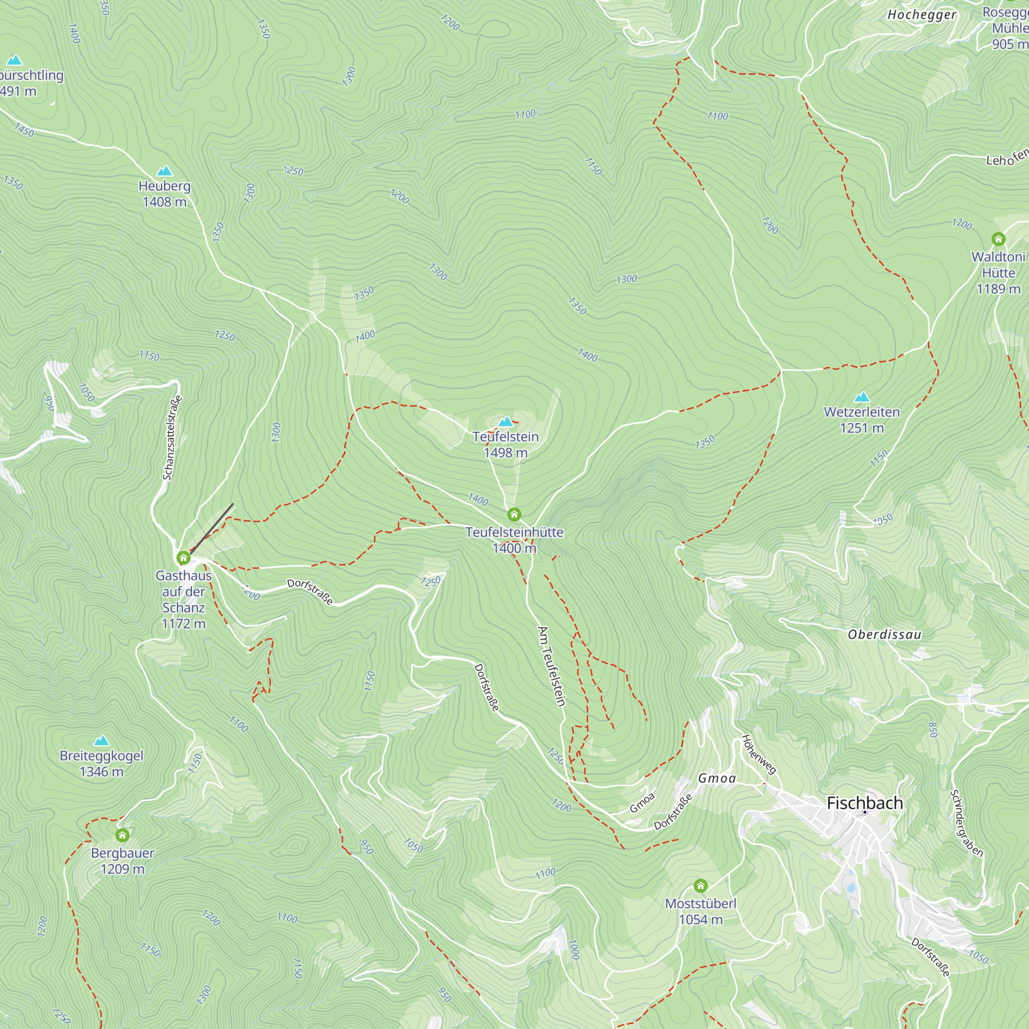 Teufelsteinhütte map