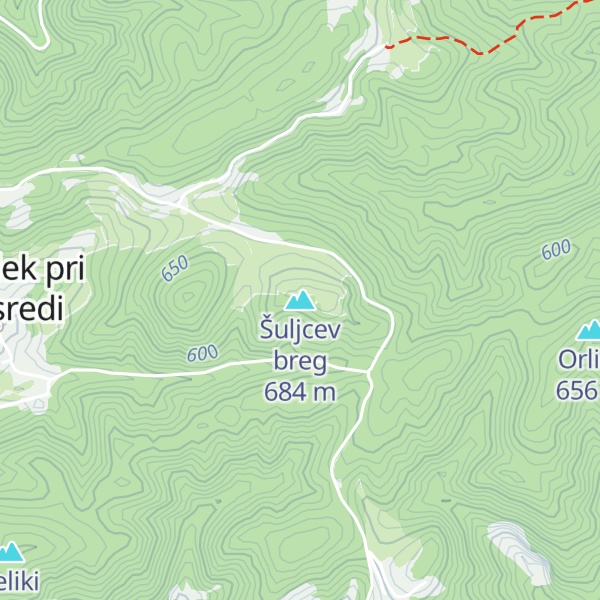 Map of Šuljcev breg