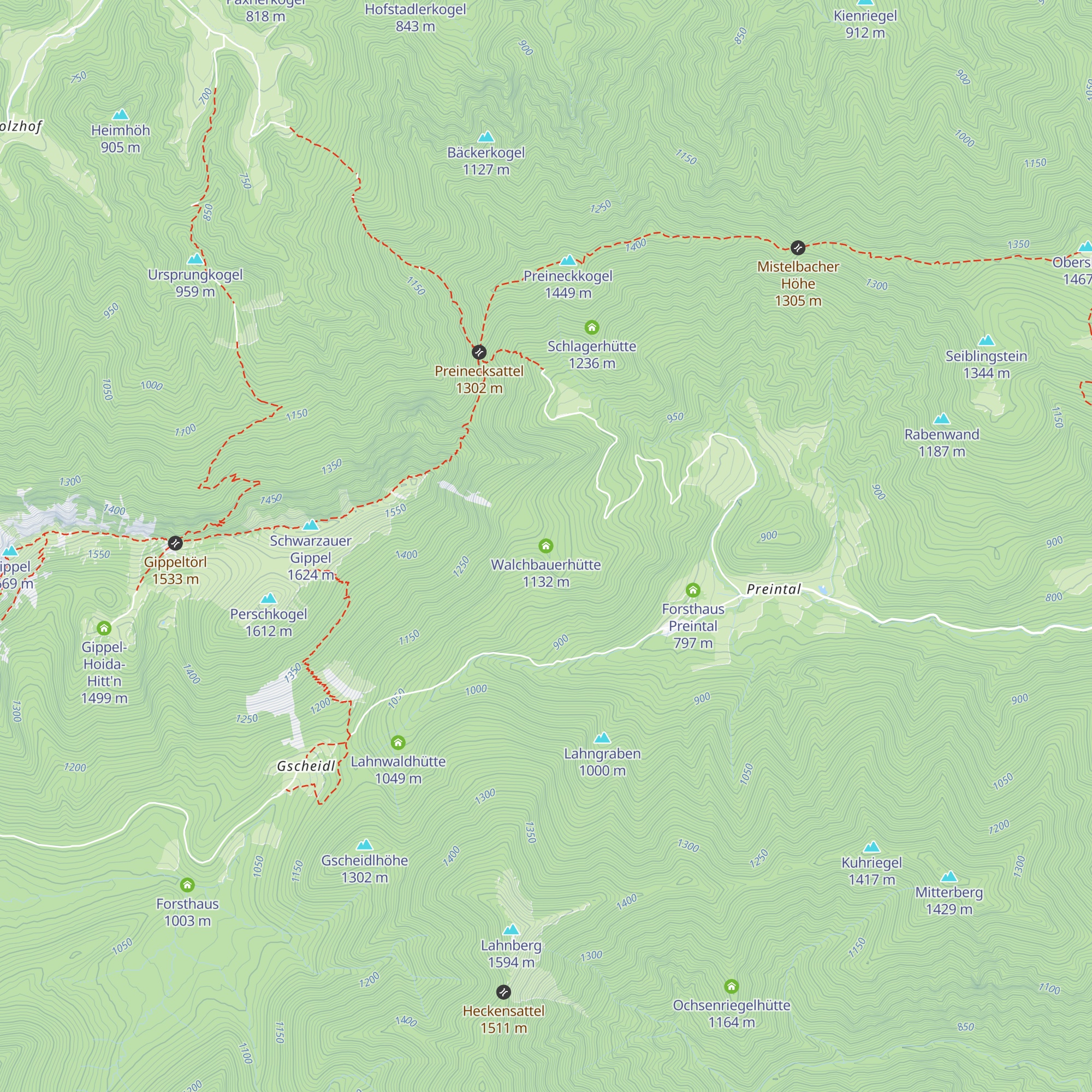 Walchbauerhütte map