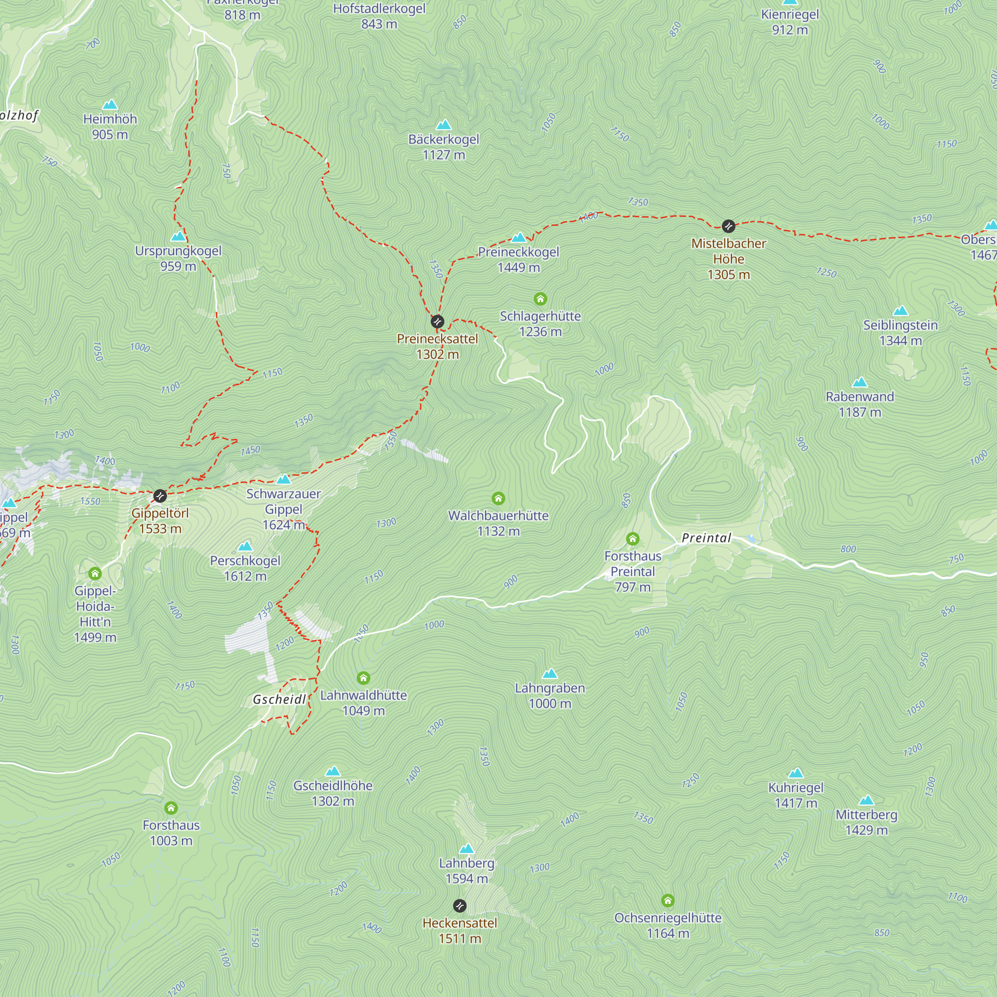 Walchbauerhütte map