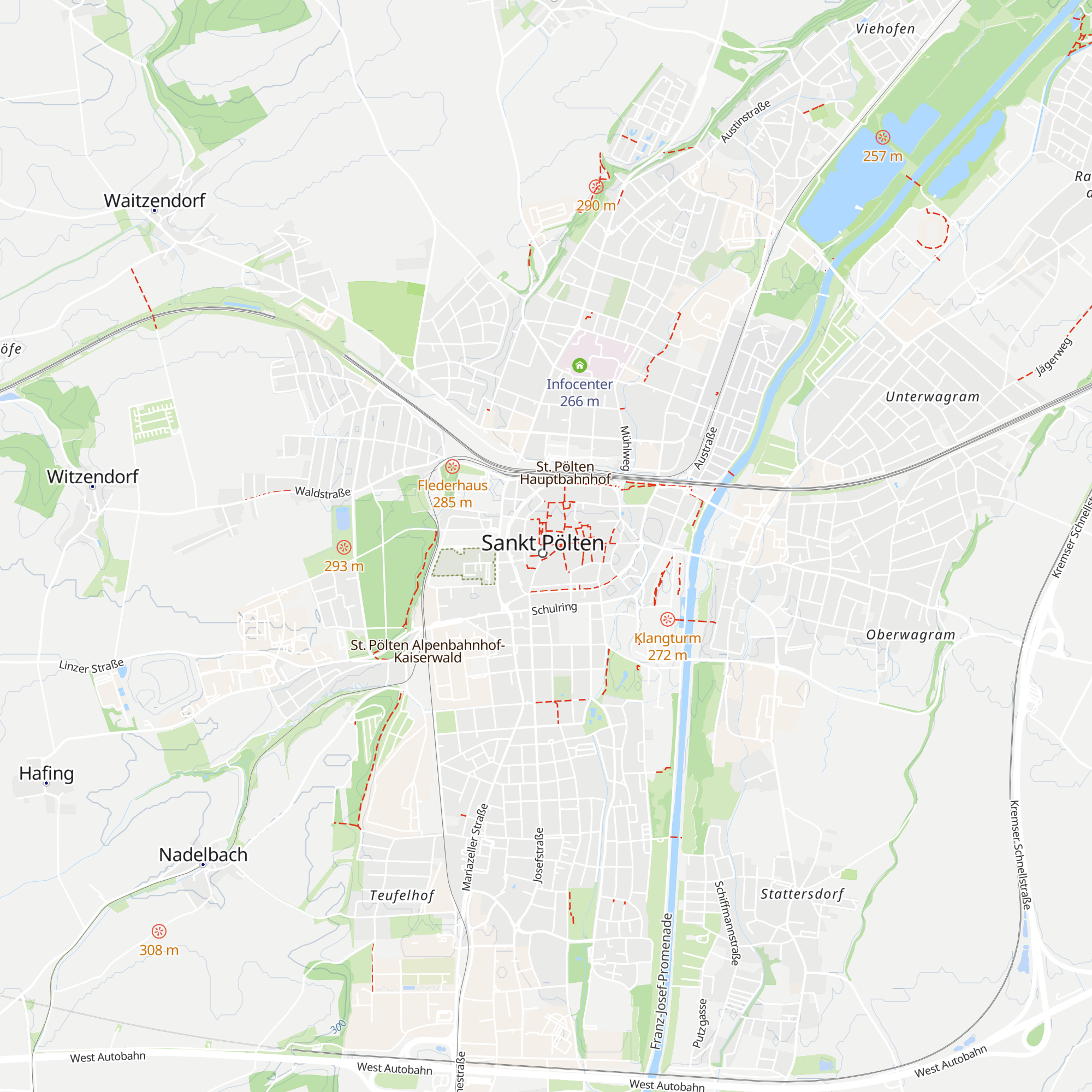St. Pölten Tourismus map