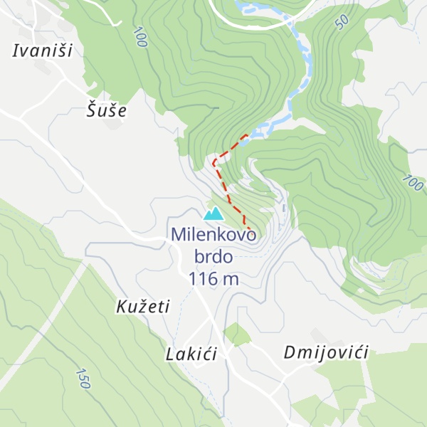 Map of Milenkovo brdo