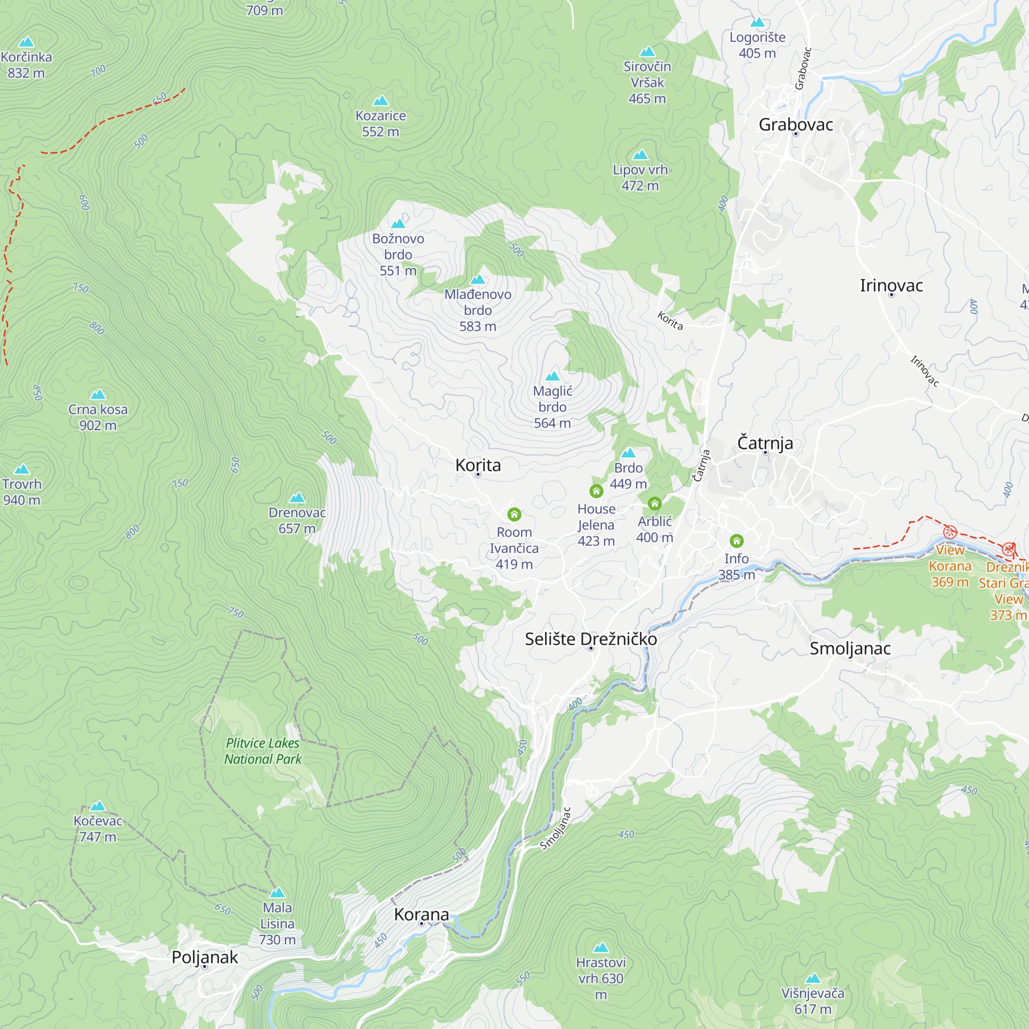 Room Ivančica map