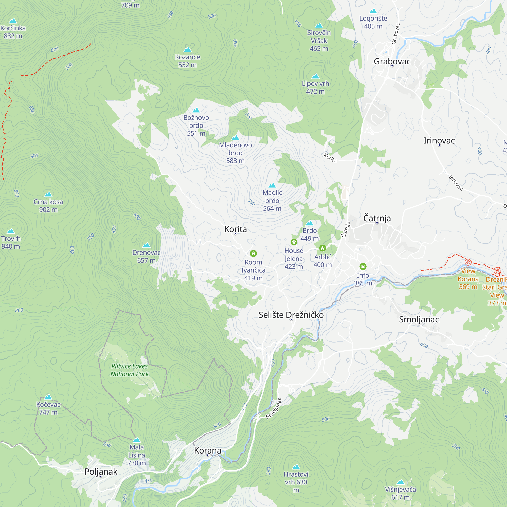 Room Ivančica map