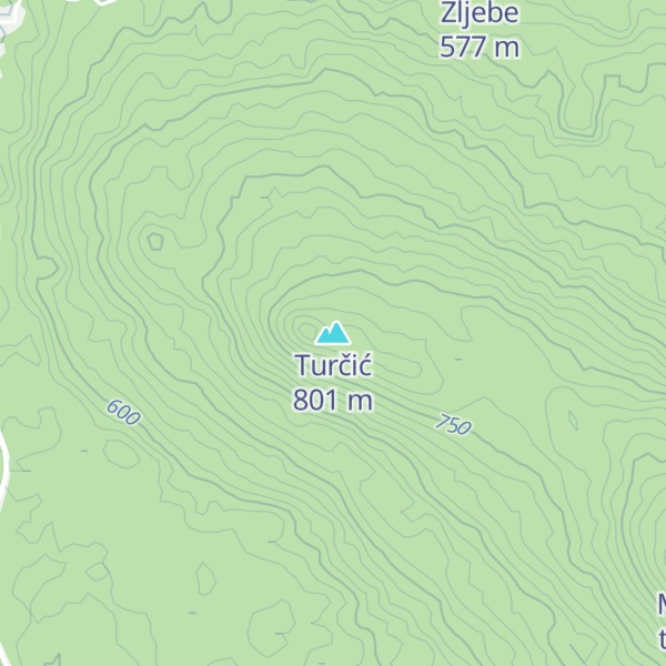 Map of Turčić