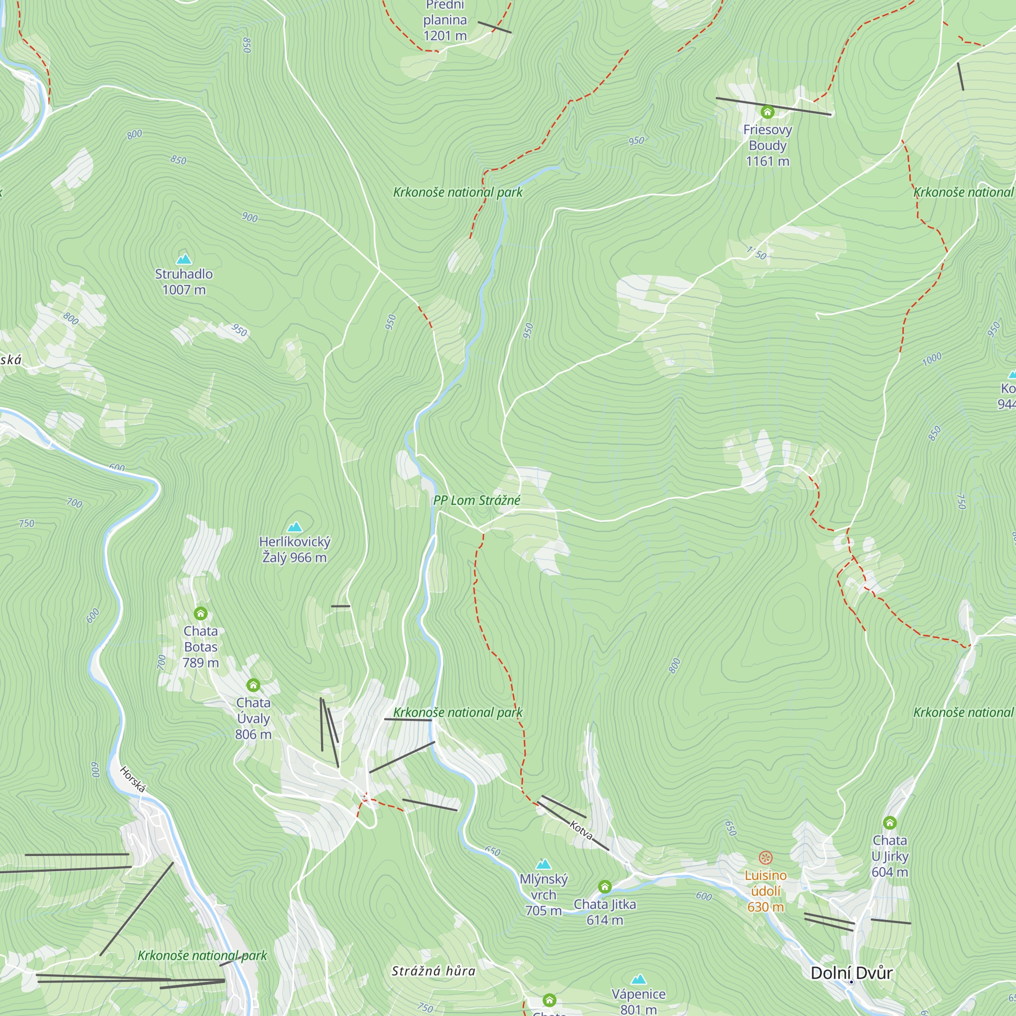 Hříběcí Bouda map