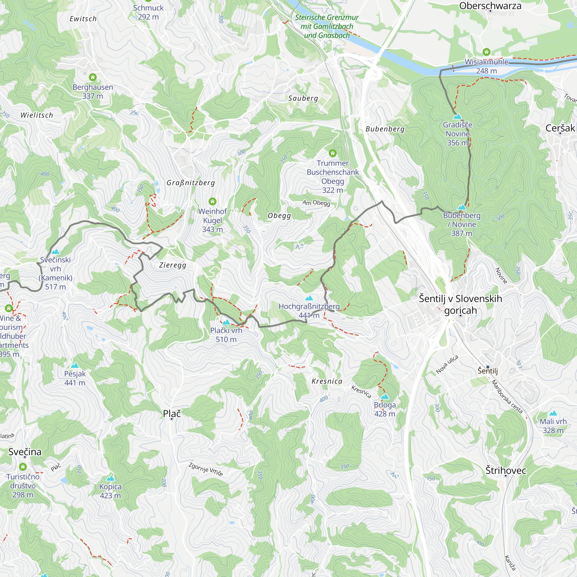 Hotel an der Lage "Hochgrassnitzberg" map