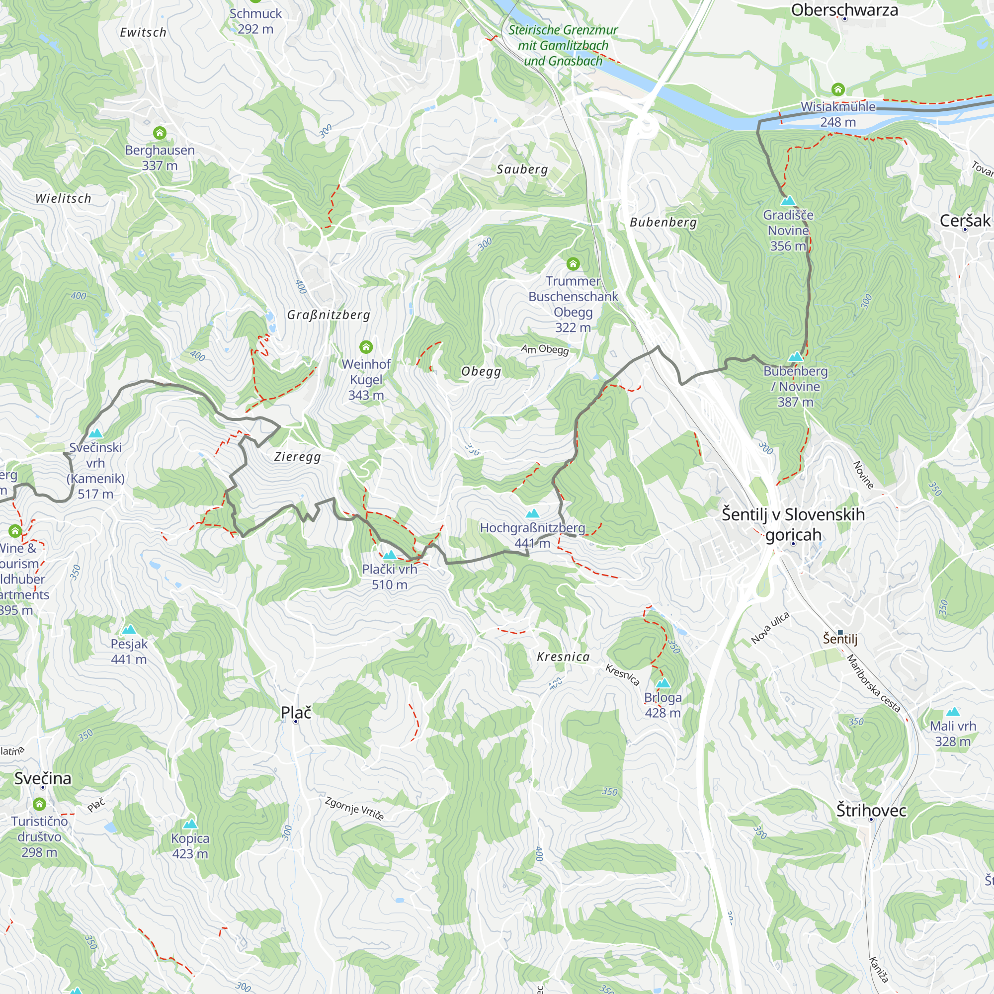 Hotel an der Lage "Hochgrassnitzberg" map