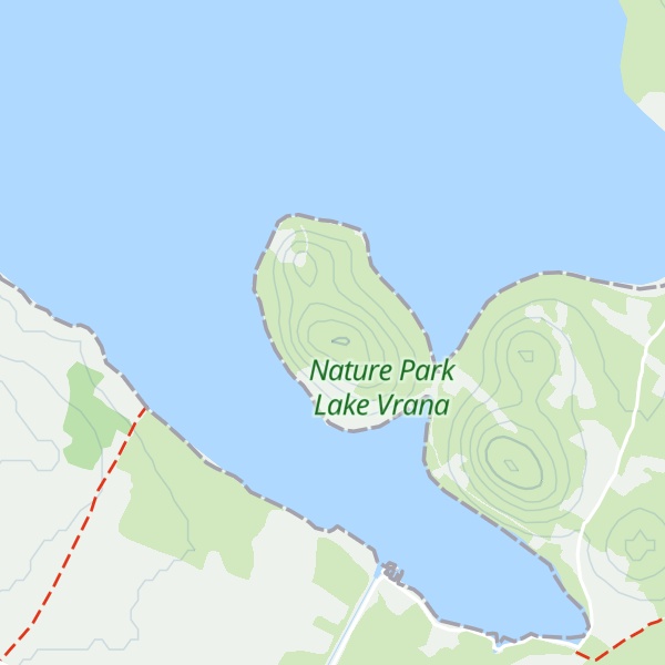 Map of Babin škoj