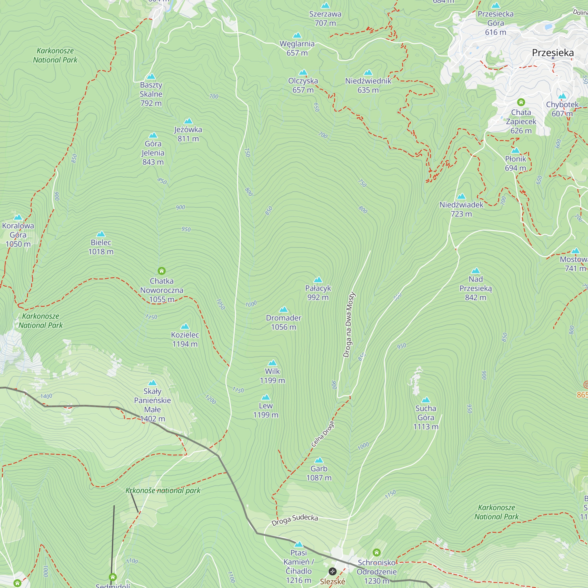 Chatka AKT Towarzystwa Bażynowego map