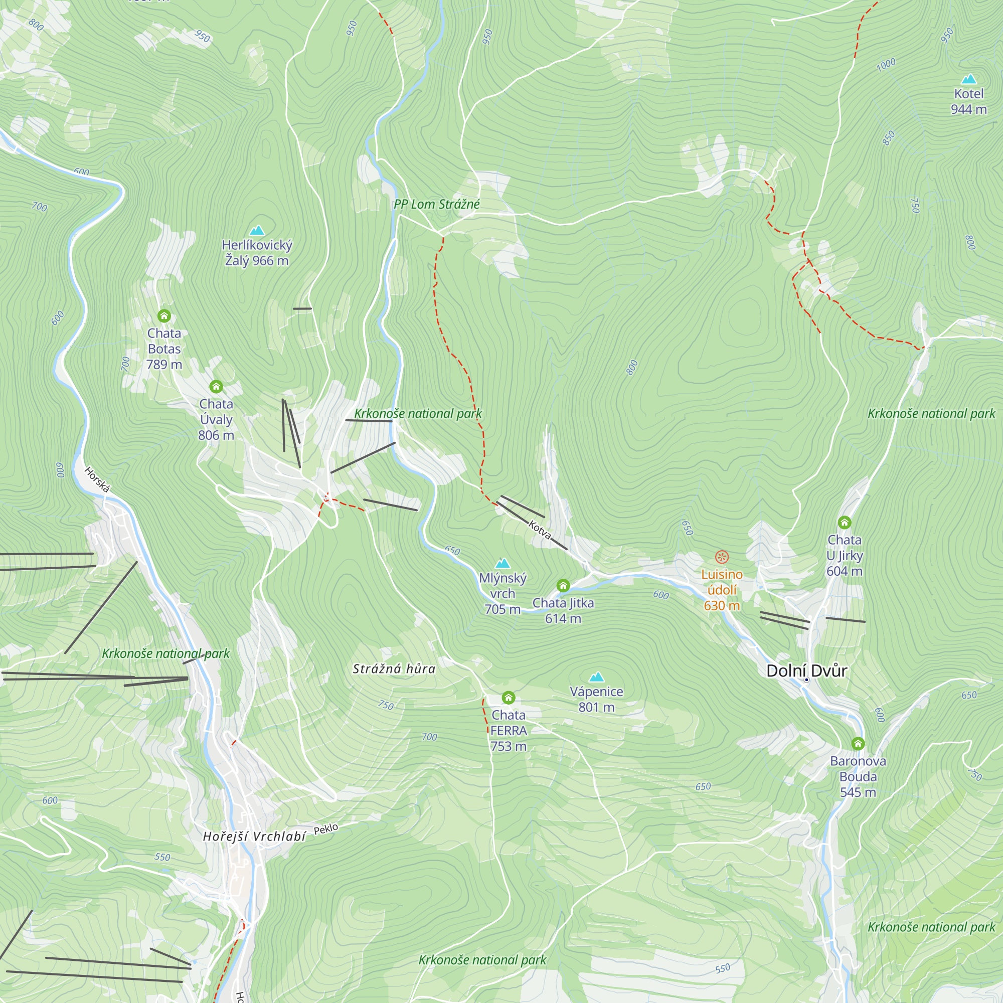 Wellness hotel LIBERECKÁ BOUDA map