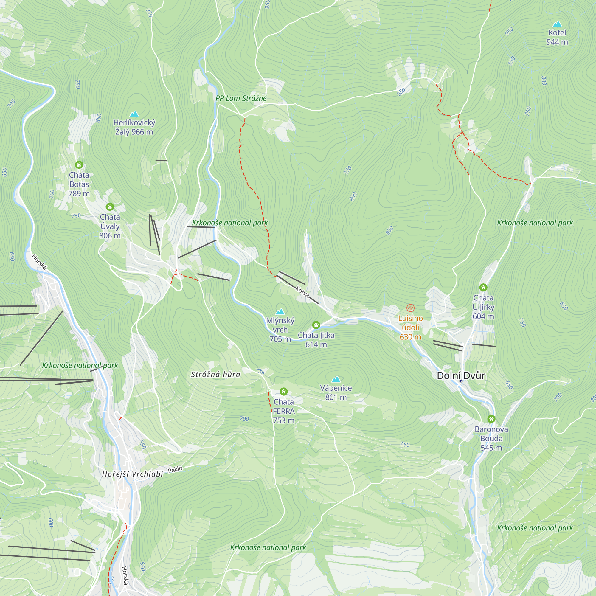 Chata Medika map