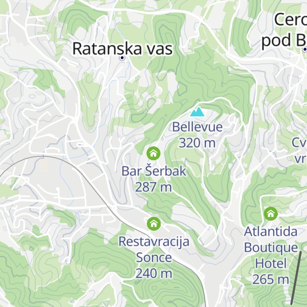 Map of Bar Šerbak