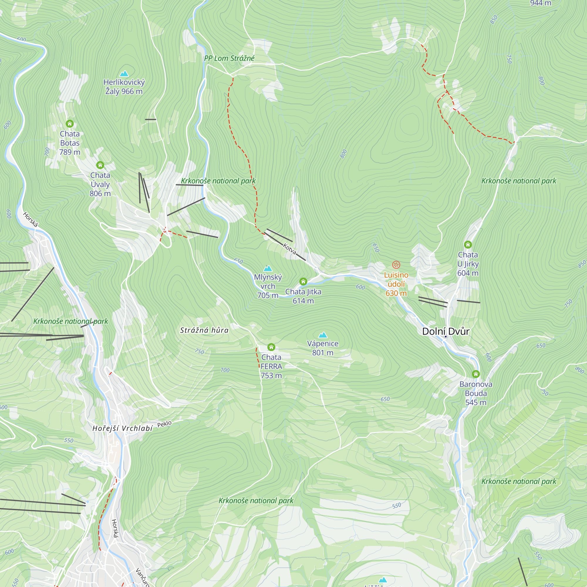 Chata Kubík map