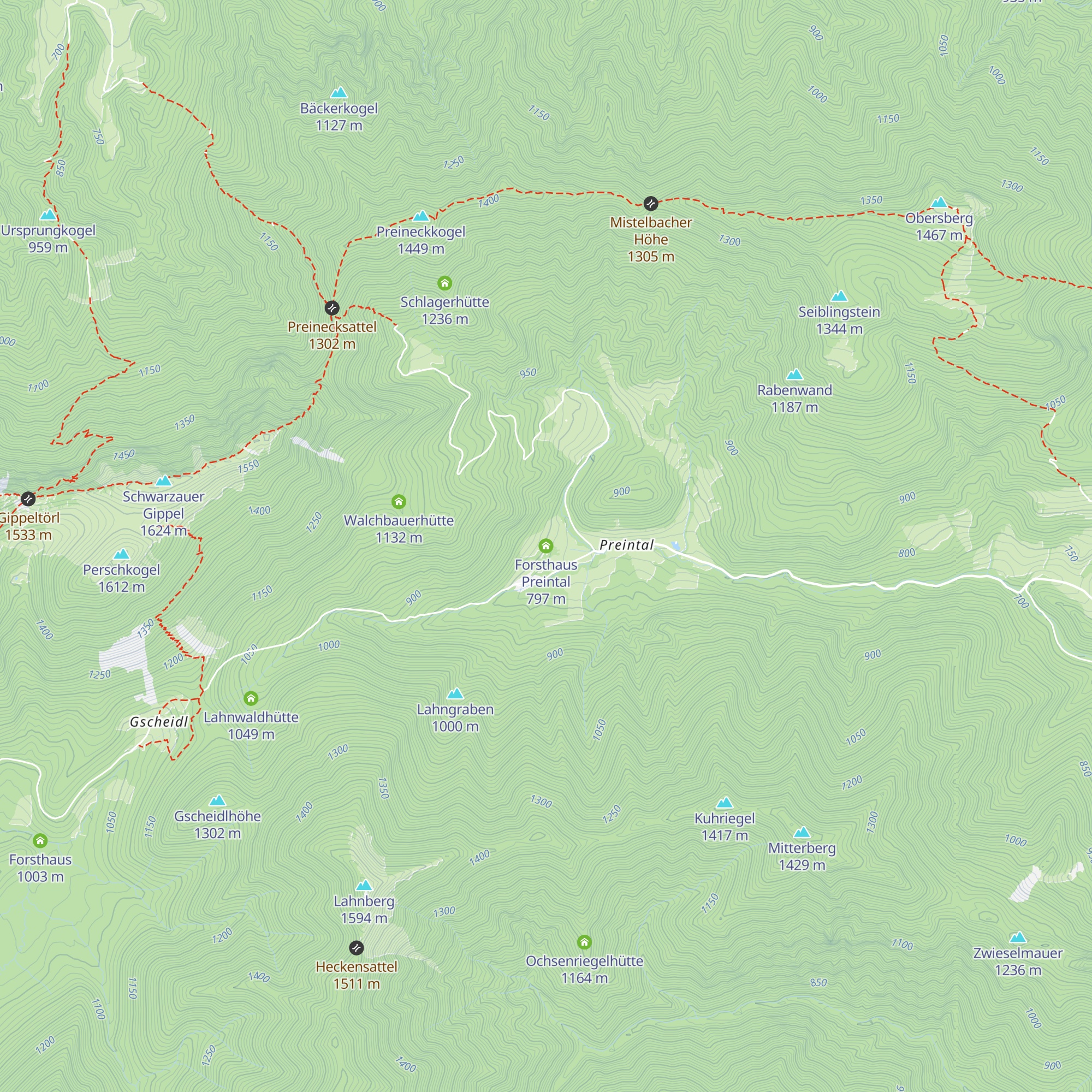 Forsthaus Preintal map