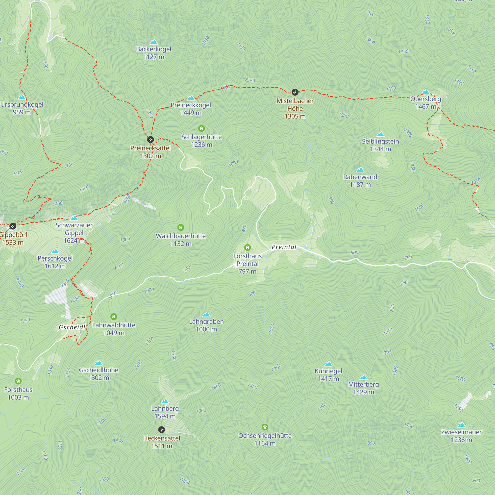Forsthaus Preintal map