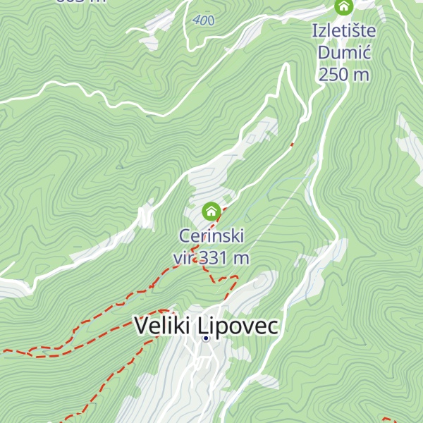Map of Cerinski vir
